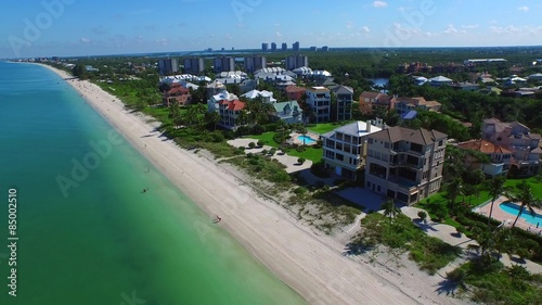 Aerial video Barefoot Beach luxury beachfront estates photo