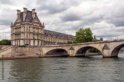 Pont Royal over Seine in Paris with view at the Louvre © Kruwt