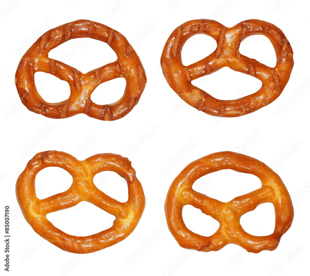 cookies pretzels isolated on white background cookies pretzels isolated on white background