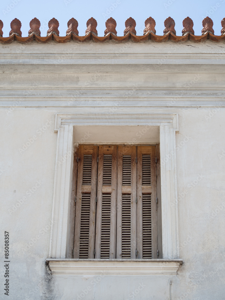Fototapeta premium Athens, Greece,Old wooden window