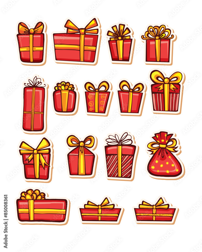 Vector illustrations of Gifts