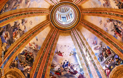 Dome Frescoes San Francisco el Grande Basilica Madrid Spain
