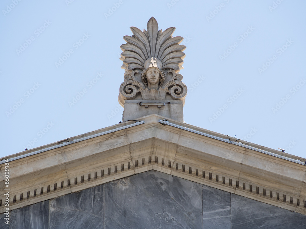  Neoclassical building rooftop close up