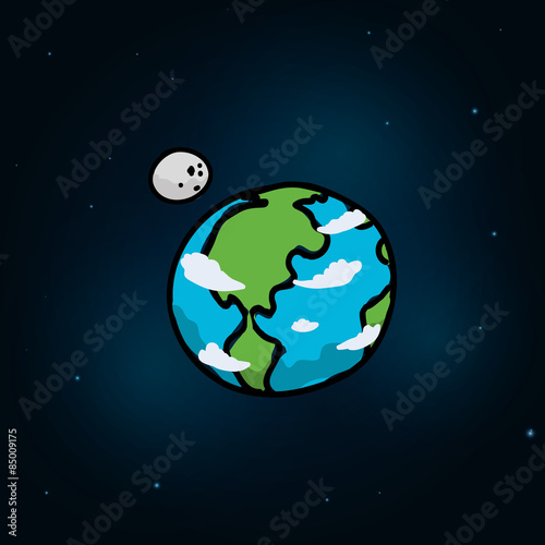 Fototapeta Naklejka Na Ścianę i Meble -  Planet icon design 