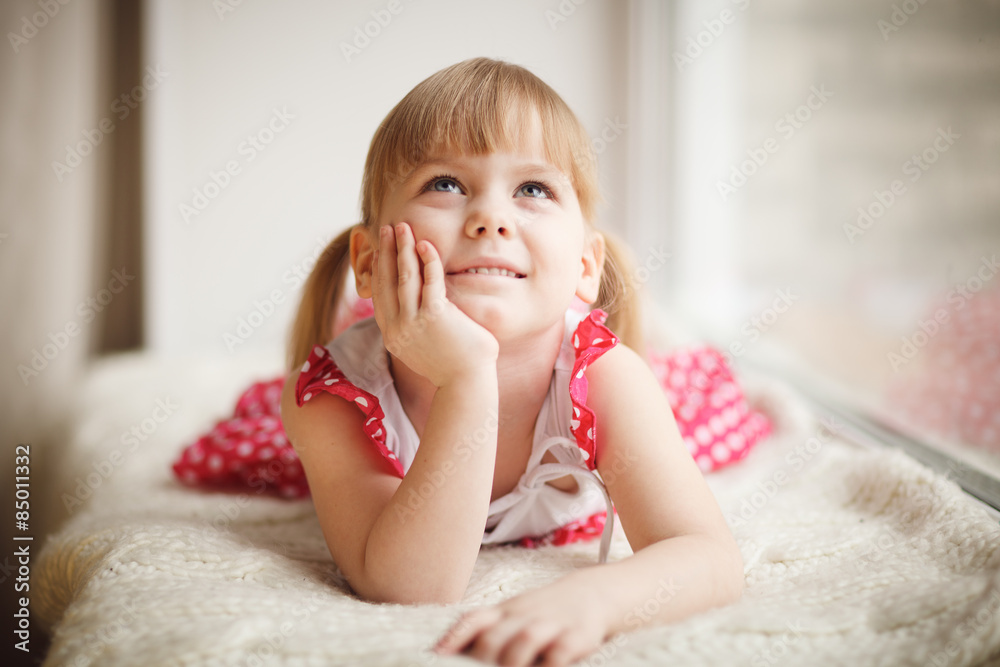 little girl dreaming little girl dreaming