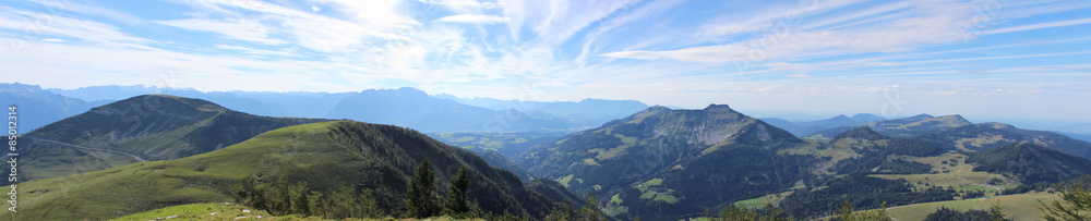 Panoramablick vom Gipfel des Hohen First in der Osterhorngruppe, Tennengau