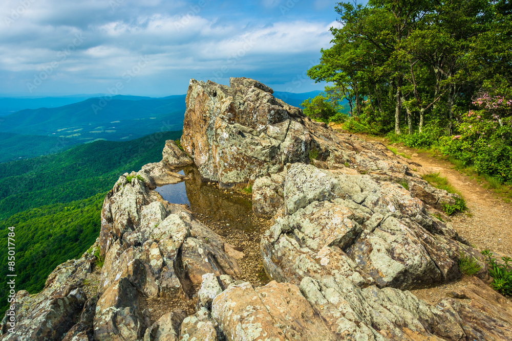 View of the Blue Ridge Mountains from Little Stony Man Mountain,