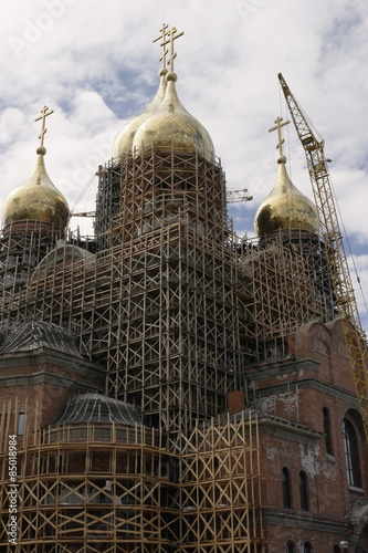 Строительство Кафедрального собора Михаила Архангела.