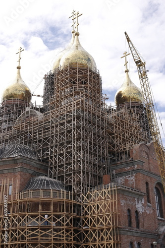 Строительство Кафедрального собора Михаила Архангела.