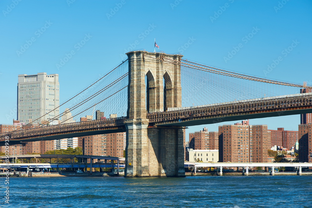 Obraz premium Lower Manhattan skyline view from Brooklyn