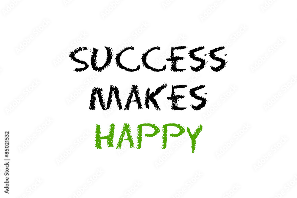 success to make happy script with white background