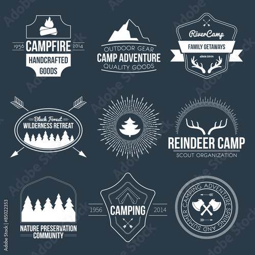 Camping icons.