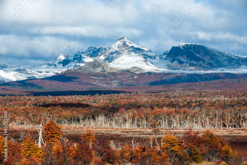 Autumn in Patagonia. Cordillera Darwin, Tierra del Fuego