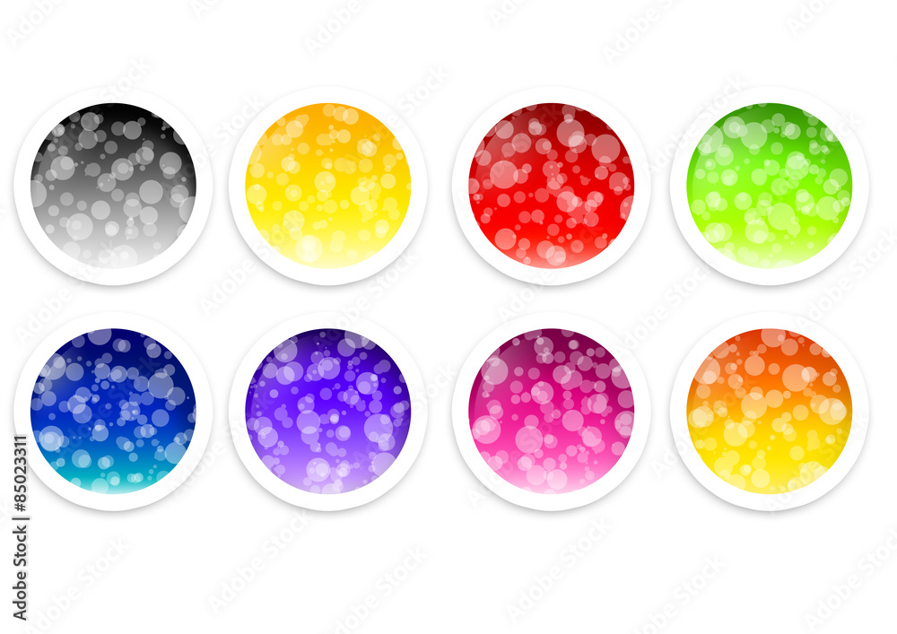 Bubble Buttons / Button Set Bubble Buttons / Button Set