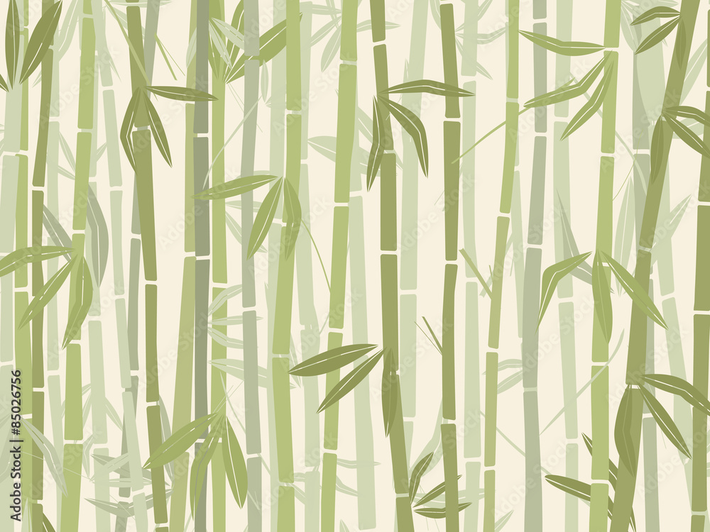 Naklejka Las bambusowy