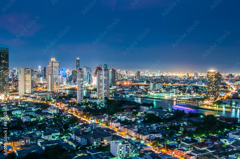 Twilight views bangkok city