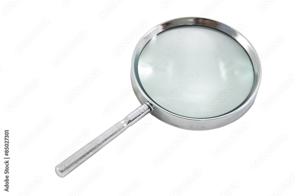 magnifying glass on white with clipping path magnifying glass on white with clipping path