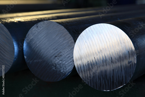 Aluminium bars made from melted aluminium.