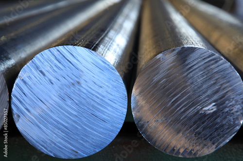 Aluminium bars made from melted aluminium.