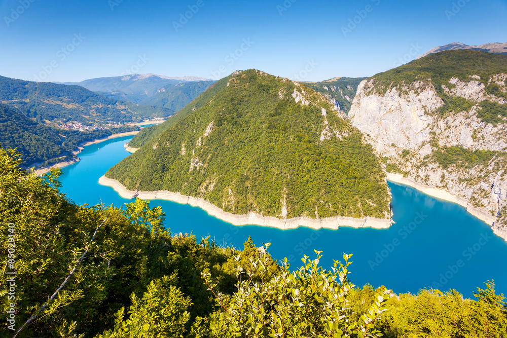 Obraz premium The Piva river in Montenegro