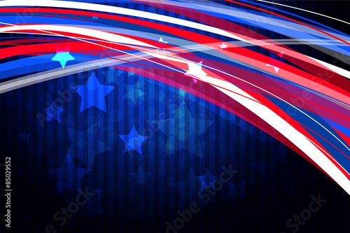 Patriotic Background. 
Elements are in separate layers and grouped. Very easy to edit, It contains EPS10 with large resolution JPG.