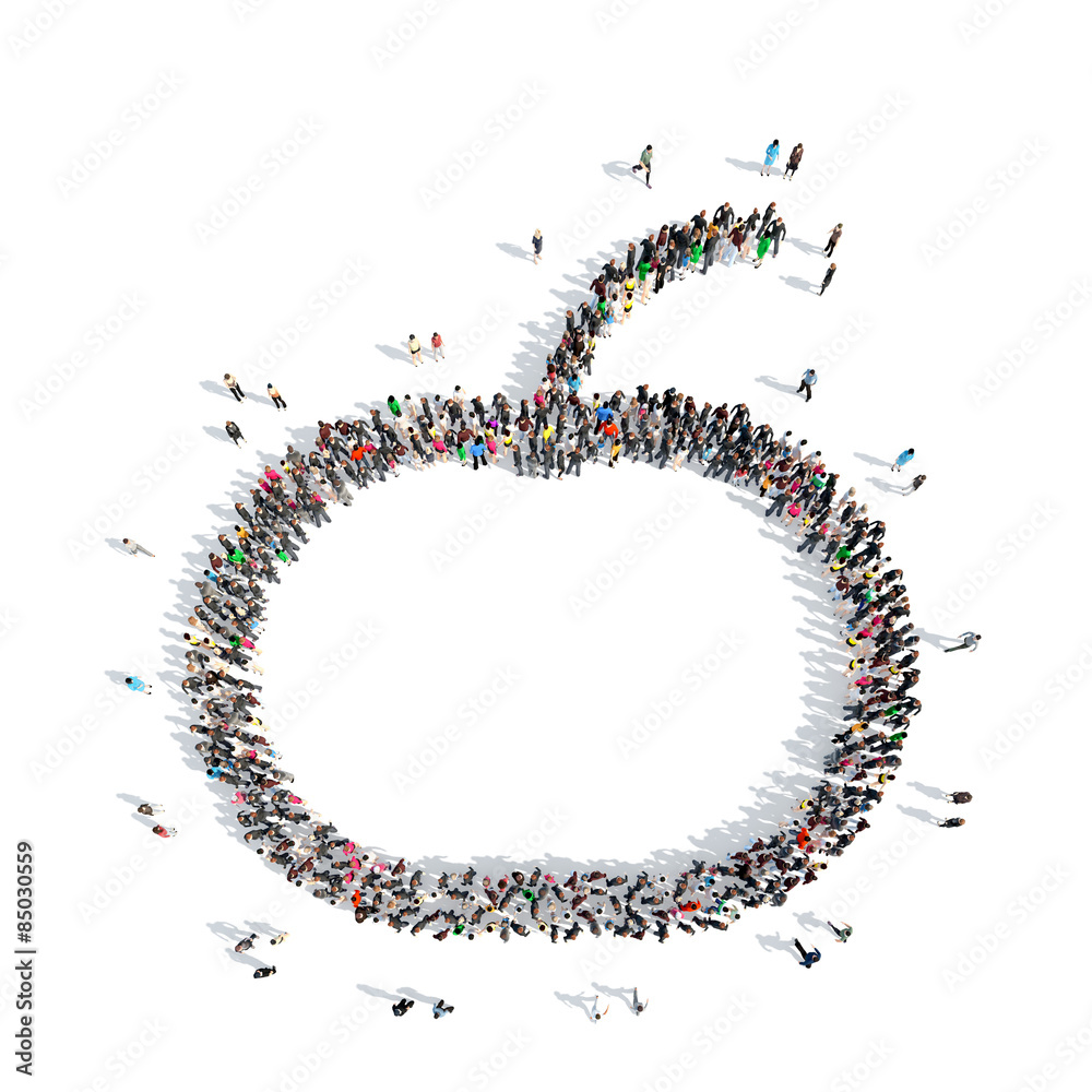 people in the shape of an apple. people in the shape of an apple.