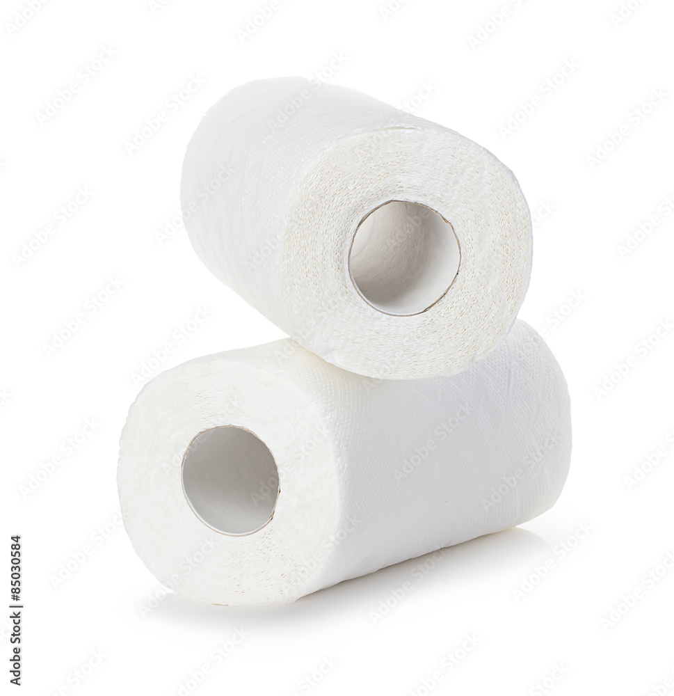 Rolls of paper towels, isolated on white background Rolls of paper towels, isolated on white background