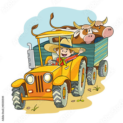farmer in tractor