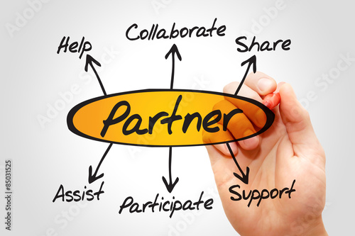 Partner diagram, business concept