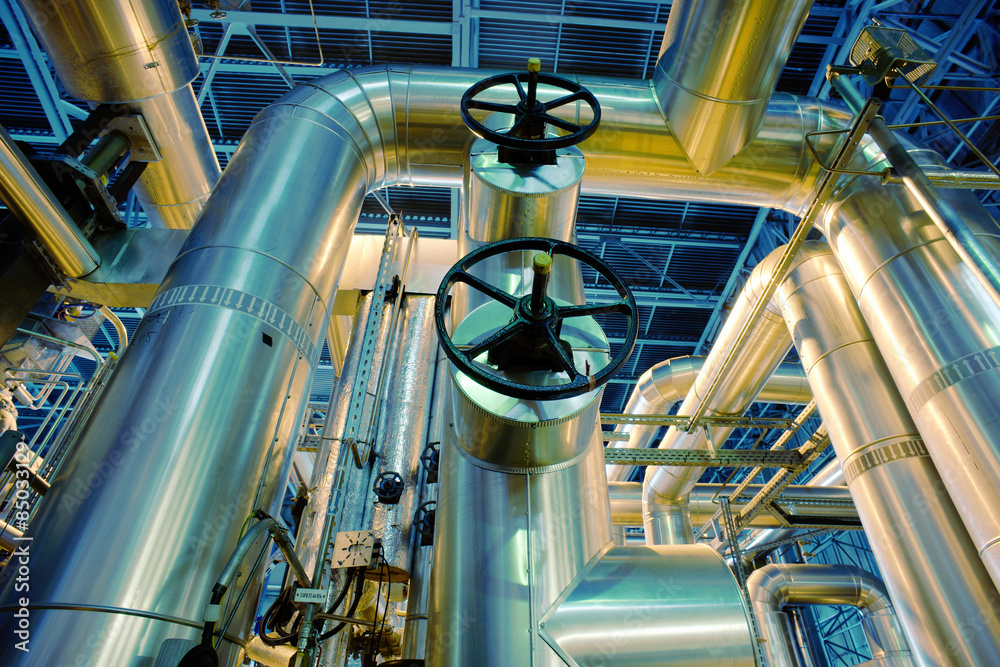 Industrial zone, Steel pipelines and valves
