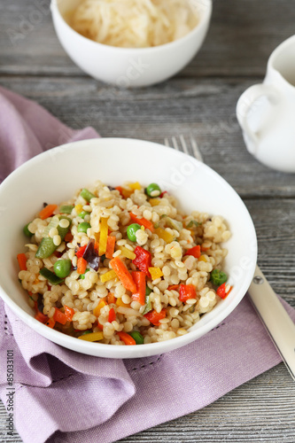 Cous cous with nutritious vegetables