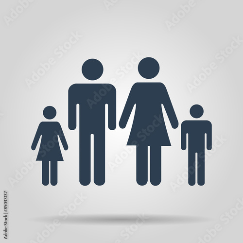 family icon. Flat design style eps 10.
