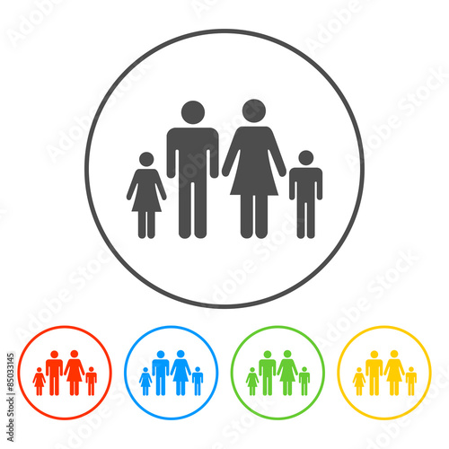 family icon. Flat design style eps 10.