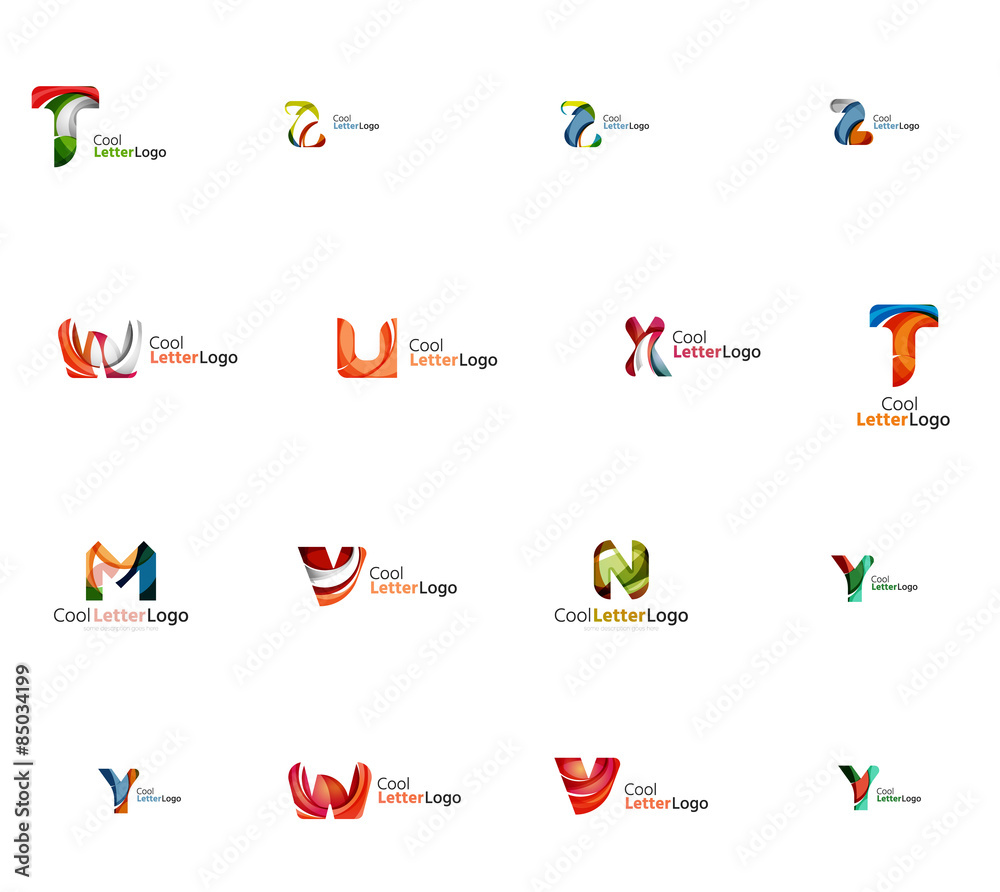 Set of universal company logo ideas, business icon collection Set of universal company logo ideas, business icon collection
