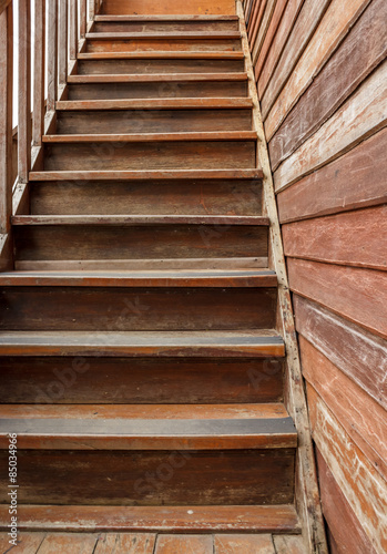 old wooden stairs