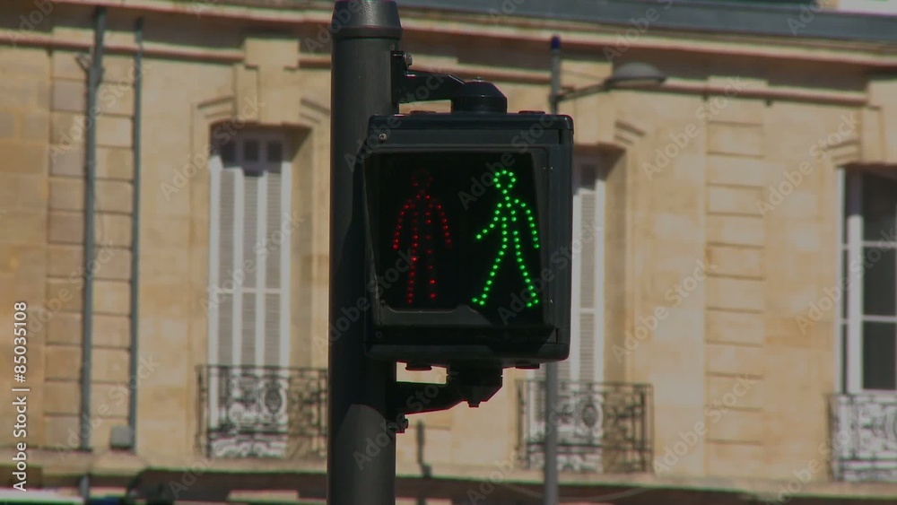 signalisation pietons rouge vert
