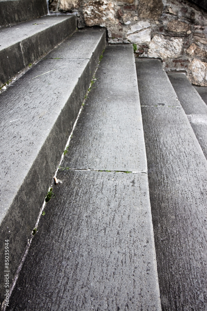 Obraz premium Detail of an old stone staircase