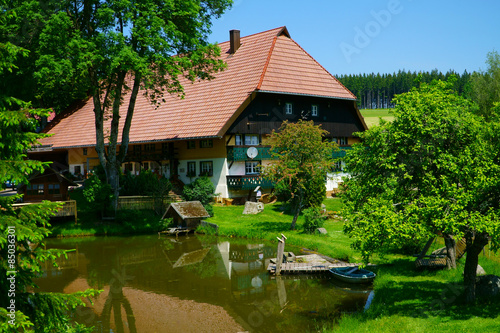 Schönes Landhaus mit Teich im Schwarzwald