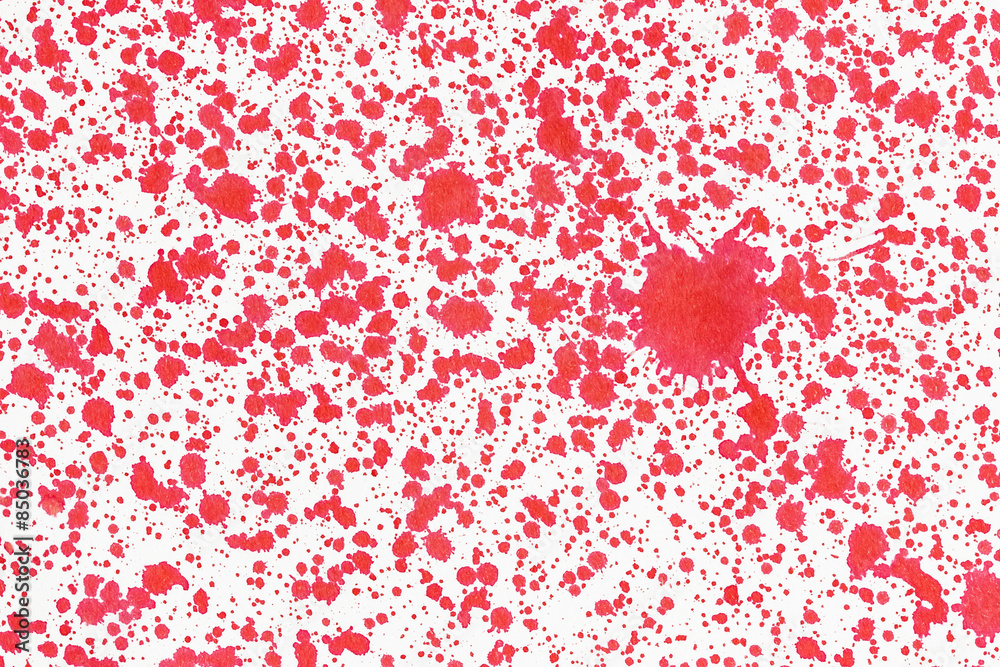 Red ink stains on white paper texture. Red ink stains on white paper texture.