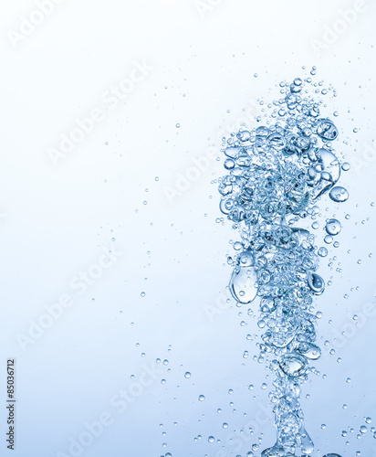 Abstract shape of bubbles in water