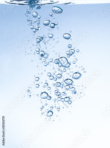 Abstract shape of bubbles in water
