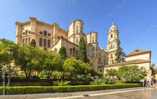 Obraz na płótnie Malaga Cathedral in Andalusia, Spain. w salonie