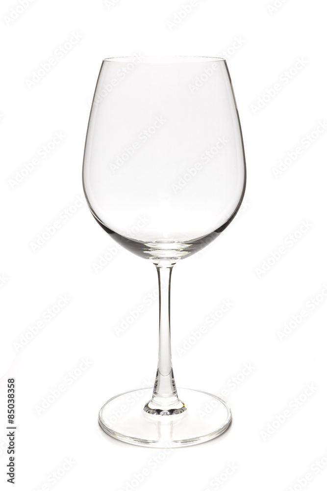 Wine glass on the white background