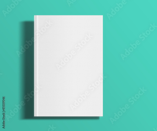 Blank book cover template.