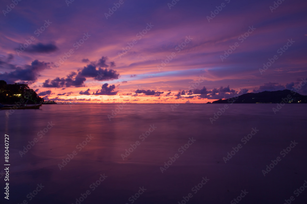 Sunset Patong beach, Phuket, Thailand