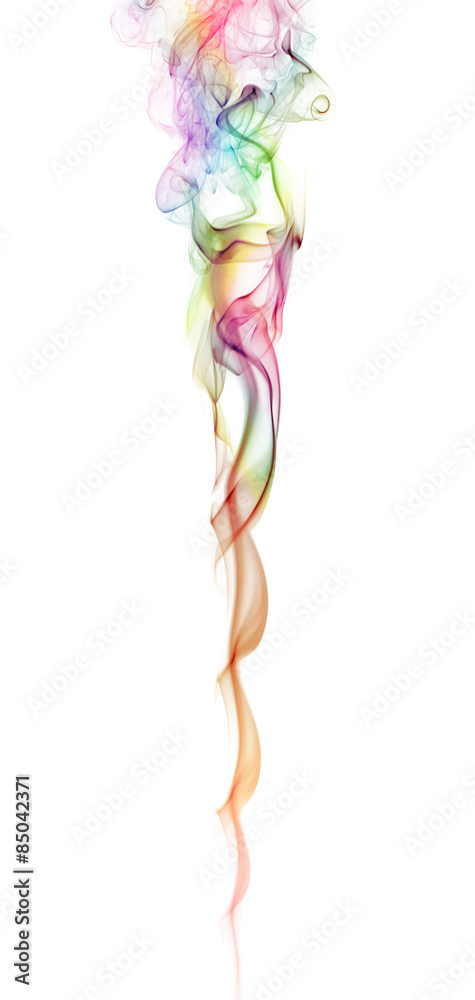 Naklejka premium Color Smoke On White