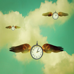 Foto auf Acrylglas Surrealismus Die Zeit verfliegt immer  © vali_111