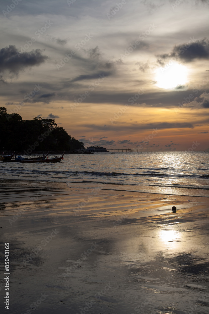 Sunset Patong beach, Phuket, Thailand