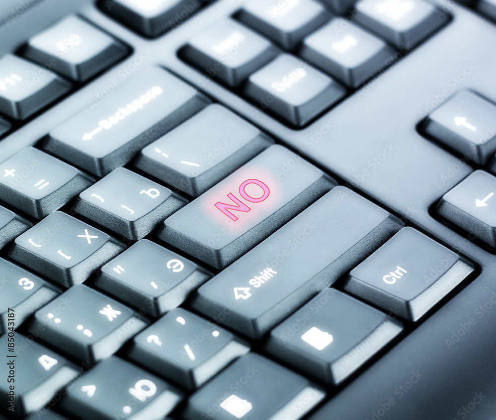 Keyboard with NO button Keyboard with NO button