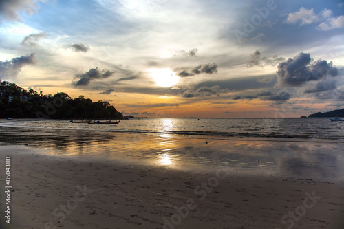 Sunset Patong beach  Phuket  Thailand